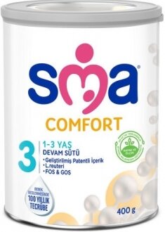 SMA 3 Numara Comfort 400 gr Devam Sütü kullananlar yorumlar